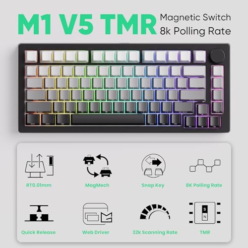 Image of MONSGEEK M1 V5 TMR Rapid Trigger 32k Scanning Rate Gaming Keyboard Quick Release Aluminum Mechanical Keyboard SP Gradient AstroAim Magnetic Switch