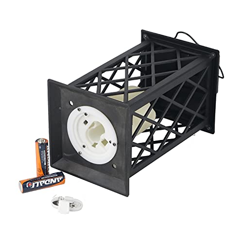 Huadada 11" Outdoor Garden Decorative Candle Lantern With Led Flamelss Candle,Flicher Led Light And Plastic Candle,Tabletop Or Hanging Lantern #TOP5