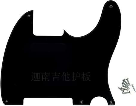 Black 1Ply 5 Hole Tele Blank Guitar Pickguard Tele Pick Guard Scratch Plate for Fender Tele Esquire Guitar