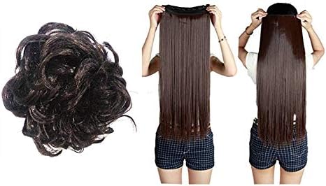 Chanderkash Fashion Clutch Hair Extension Braid Extension, Black
