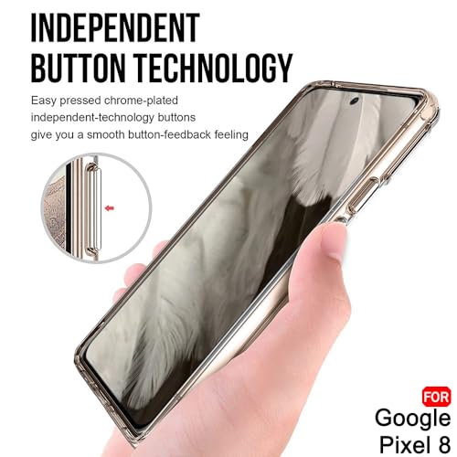 Image of TheGiftKart Ultra-Hybrid Crystal Clear Back Case Cover for Google Pixel 8 | Shockproof Design | Hard Back Cover for Google Pixel 8 (PC & TPU, Magsafe Compatible, Clear)