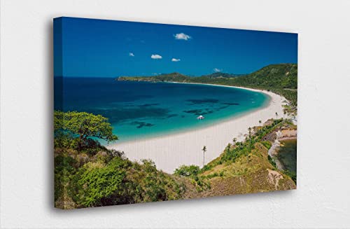 Lámina artística - Lugares Famosos - Isla El Nido Filipinas | Cuadro de Decoración Moderna para Salón y Dormitorio, Lienzo Poliéster y Multicolor, Flores de Cerezo -80x120cm Encadré Cover