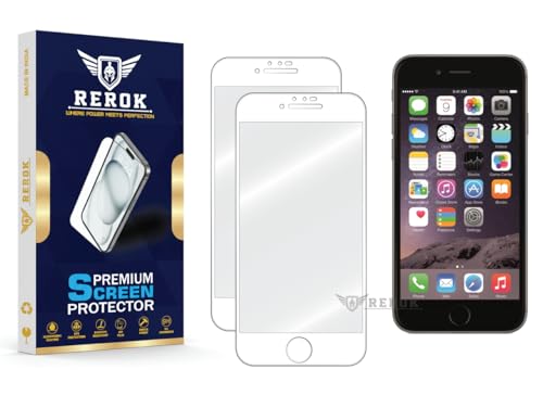Image of Military-Grade Tempered Glass Screen Protector for iPhone 6 [Pack of 2] | HD Clear, Edge-to-Edge Coverage, Scratch Resistant, Case Friendly with Easy Installation Kit(WHITE)