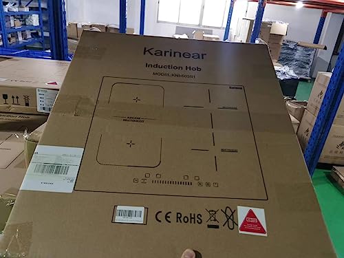 Karinear Induction Cooktop 4 Burners, 7400W 24'' Built-In Induction Stovetop With Flex Zone,Child Safety Lock, Timer, Boost, Slider Control Black Glass Electric Cooktop 220-240V Hard Wire #TOP7