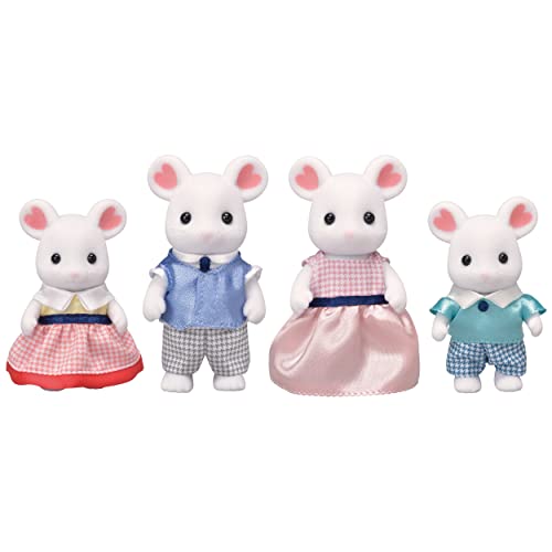 Sylvanian Families - Le Village - La Famille Souris Marshmallow - 5308 - Famille 4 Figurines - Mini Poupées