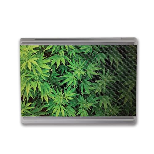 Image of MightySkins Carbon Fiber Skin Compatible with Microsoft Surface Laptop Go 3 (2023) Full Wrap Kit - Weed | Protective, Durable Textured Carbon Fiber Finish | Made in The USA