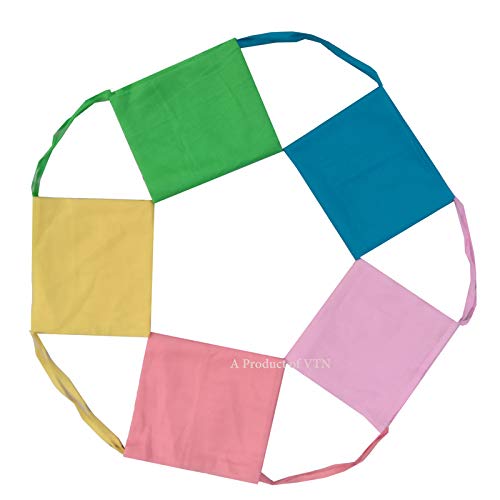 VTN Boy's Pure Cotton Patka with Taniya/Taniyaan Vala Patka/Sikh Kids Dastaar/Bandana/Patiala Shahi Patka (Combo of 5 Colors) (Multicolor,Free Size)