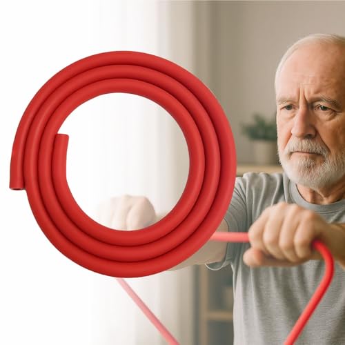 Resistance Bands for Arm Rehabilitation - Elastic Exercise Tube for Therapy, Stretch & Arm Strength Training, 47" (Red) ﻿