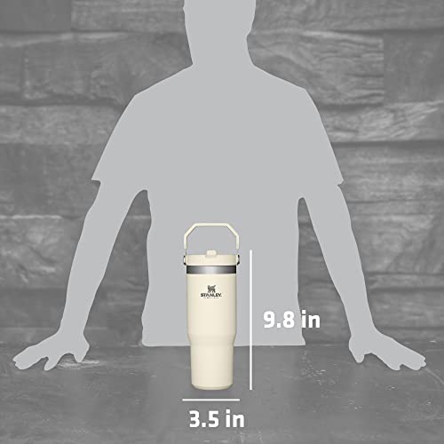 Stanley Iceflow Stainless Steel Tumbler With Straw - Vacuum Insulated Water Bottle For Home, Office Or Car - Reusable Cup With Straw Leakproof Flip - Cold For 12 Hours Or Iced For 2 Days (Cream) #TOP4