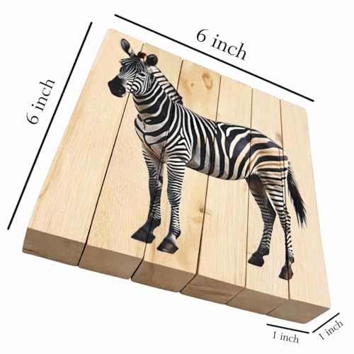 Image of Wooden Animal Puzzle Toy for Kids | Montessori Educational Toy for Toddlers | Learning Block Game for 2-6 Years Boys & Girls | Eco‑Friendly Wooden Toy Gift Set for Preschool Education