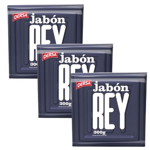 Jabón Azul Rey DERSA 300g – Pack 3 Unidades | Multiusos Colombiano para Higiene, Ropa a Mano y Uso Esotérico | Auténtico Jabón Azul Tradicional