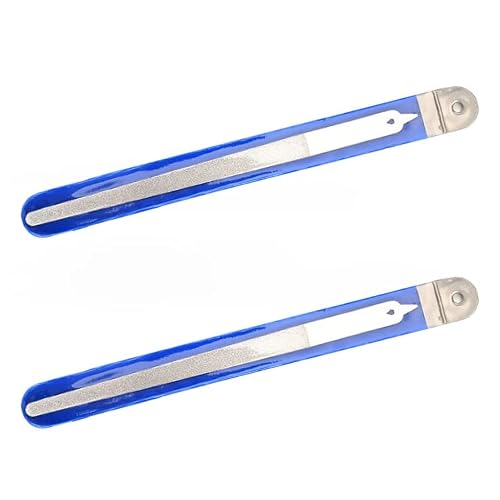 2Pc 8 Diamond Dust Nail File - Stainless Steel Nail Dresser - 9 Inch #TOP28