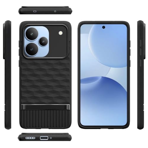 Image of Shockproof Case for Realme P4 5G | Full Camera Protection | TPU Flexible Back Cover for Realme P4 5G (Matte Black)