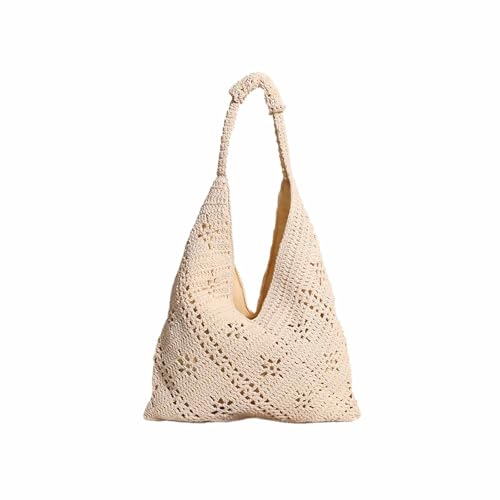 Sac fourre-tout en crochet pour femme en maille pliable pour l'été