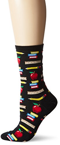 Hot Sox Womens Novelty Occupation Casual Crew Socks Hosiery, Teacher's Pet (Black), 4 10 Us #TOP13