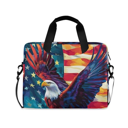 Funda maletín para portátil bandera americana águila miniatura 1