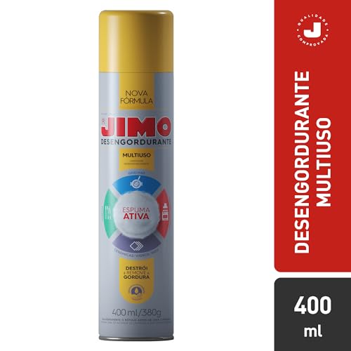 JIMO Desengordurante Limpeza Profunda Multiuso Grelhas Espetos Coifa Fogão Etc Aerossol 400ml