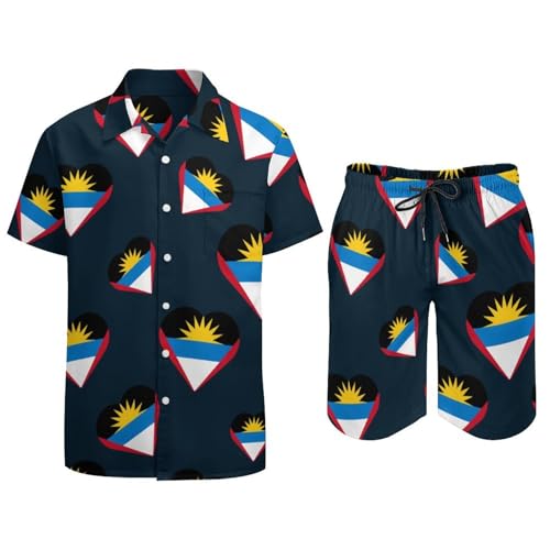 Camisa de botones y pantalones cortos para evitar el calor con este conjunto de 2 piezas 5