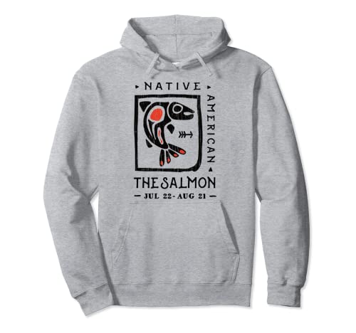 Native American Zodiac Signs - Salmon Fish Spirit Animal Pullover