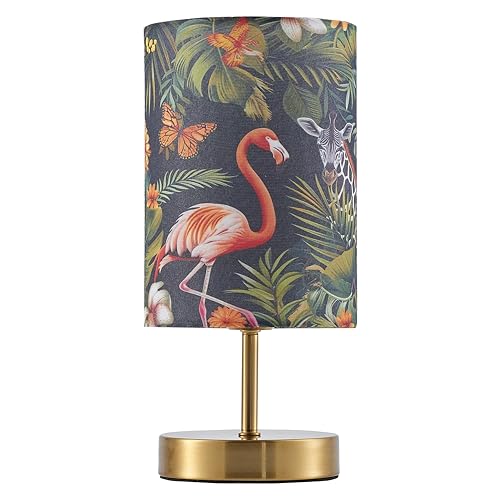 Onara Table Lamp for Bedroom, Living Room, and Office – Home Decor Lamp with Designer Lampshade – Desk Lamp for Shelves, Sideboards, and Bedside Tables – E27 Base LED Bulb Included (Jungle Green)