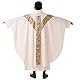 BLESSUME Priester Messgewand Kirche Vater Masse Pastor Stickerei Robe mit Stole, Weiß, One Size