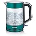 Produktbild SEVERIN Glas Wasserkocher, leistungsstarker und großer Wasserkocher in hochwertigem Design, elektrischer Wasserkocher mit Kalkfilter, Matt-Grün, WK 9268