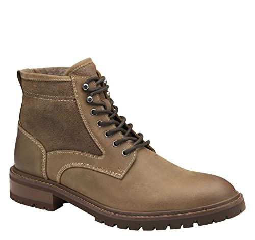 Image of Johnston & Murphy Men's Barrett Plain Toe Shearling Boot Brown Oiled Full Grain /Shearling 11 M US