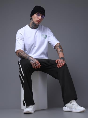 Image of Men's Loose Fit Side Tape Trackpants