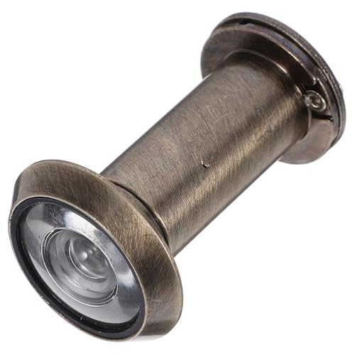 MAGICLULU Mirilla de ángulo amplio 200° para puertas de madera con diámetro de tubo de 16mm acabado en bronce antiguo con lente de vidrio HD, apta para puertas de 40-63mm de grosor con cubierta de privacidad incluida miniatura 1