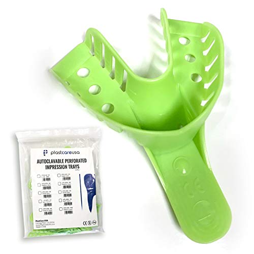 Autoclave Perforated Dental Impression Trays, Number 4 Medium Lower, Bag of 12