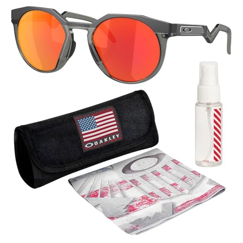 Oakley HSTN OO9242 Sunglasses MATTE CARBON Frame with PRIZM RUBY Lenses With Official Eyewear Kit
