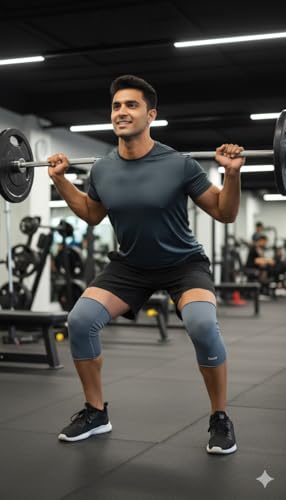 Image of Ortho Cotton Knee Support, Knee Caps, Brace For Pain Relief Products, Pad Leg Sleeves, Gym Squats Belt Support For Men and Women - Grey - L
