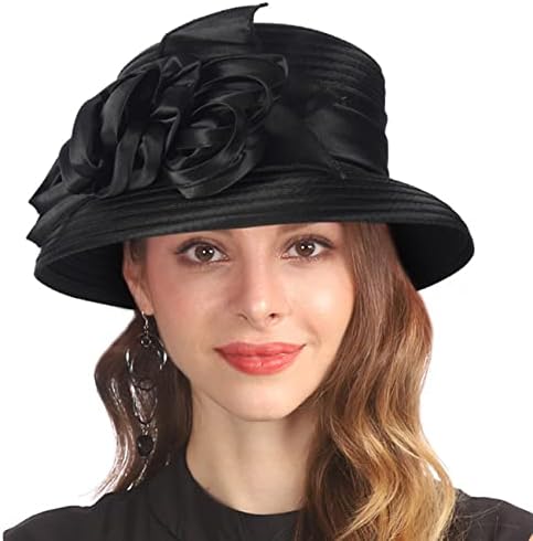 Derby Hat for Women Church Tea Party Kentucky Wedding Cloche Bowler Bucket Hats