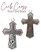 Ganz Ornate Crib Cross Decor with Ribbon Baby Girl for Baptism, Christening, Baby Shower God Bless Our Baby Girl