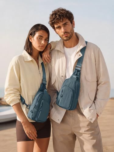 Image of ODODOS Sling Bag with Adjustable Straps Crossbody Chest Bag Lightweight Backpack for Casual Traveling Hiking
