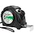 HAUTMEC 16 Ft (5m) Heavy Duty AutoLock Black Tape Measure, Self-Lock, 1" Wide Black Rigid Blade, Dual Sided Rule Print, HT0100-TM