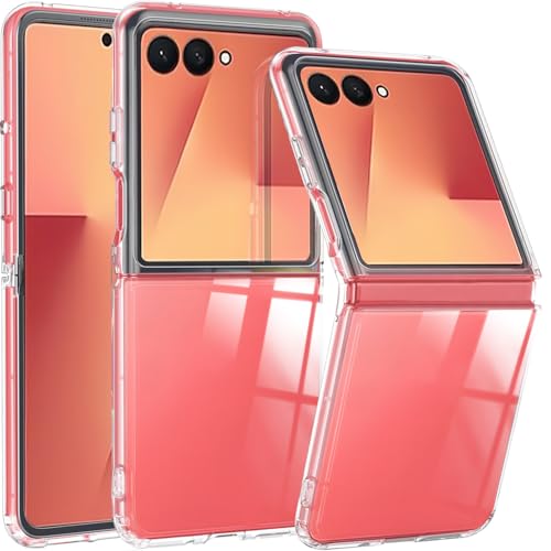 for Samsung Galaxy Z Flip 7 Case,Clear Galaxy Z Flip7 Phone Case Ultra Slim Shockproof TPU Bumper Hard PC Cover for Samsung Galaxy Flip z 7 5G-Crystal Clear