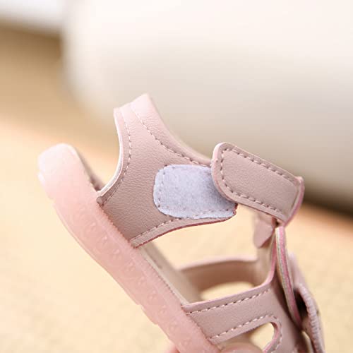 Toddler Baby Girl Shoes Breathable Shoe Dew Toe Shoe Bag Head Sandals Girl Sandals Baby Soft Shoe Infant Girl Shoes (Pink, 15)4
