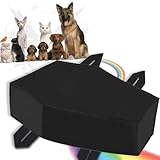 QQW Pet Casket Pet Burial Body Bag,Eco-Friendly Pet Burial and Cremation,Safe and Biodegradable,Burial with Decency and Dignity for Dogs Cats and Animals (Black, L)