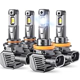 Generic Upgraded 9005/HB3 H11/H9/H8 Light Bulbs Combo, 56000LM 700% Brighter 6500K Cool White No Dark Spot, H11 9005 Lo Hi beam DRL Fog Light Halogen Replacement, Wireless Plug & Play, Pack of 4