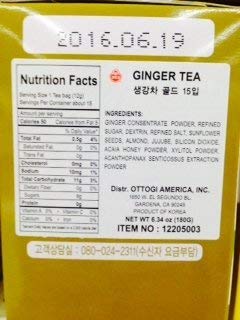 Korean tea powder - 13 g X 15 bags. (Ginger)