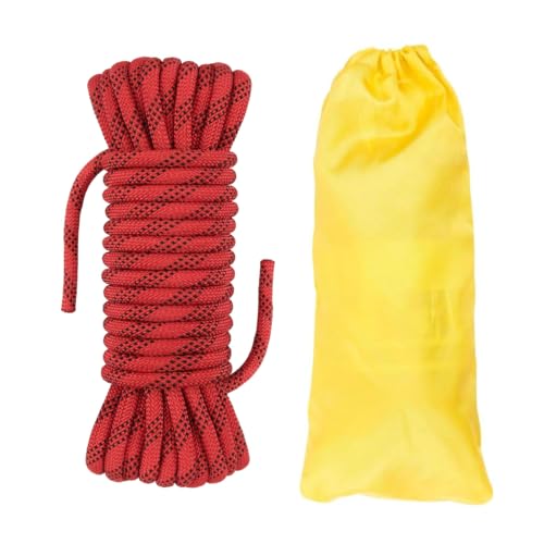 HSEANWWW Kletterseil 10mm Statisches Nylon Seil 20m für Höhenrettung, Bergsteigen, Bootstauwerk, Ankertauwerk & Hebezeug Hohe Tragfähigkeit & Abriebfestigkeit (10mmx20 Meter)