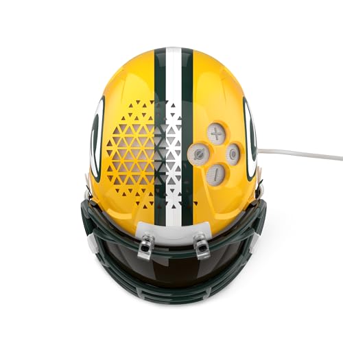 Image of NFL Echo Dot Bundle: Includes Echo Dot | Glacier White and Limited-Edition NFL Helmet Stand | Green Bay Packers
