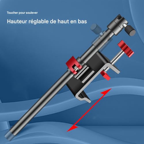 Support pour station de pêche rotatif 360° avec plateau appâts