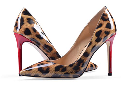 Eldof Womens High Heel Pumps, Pointy Toe Sexy Elegant Stiletto Heels 4inches Slip on Party Wedding Comfort Classic High Heels4