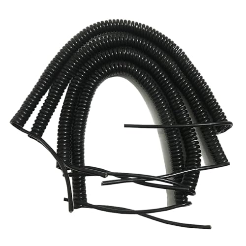 Câble d'alimentation spiralé noir de 3m avec 8 conducteurs de 0,5 mm² - 5