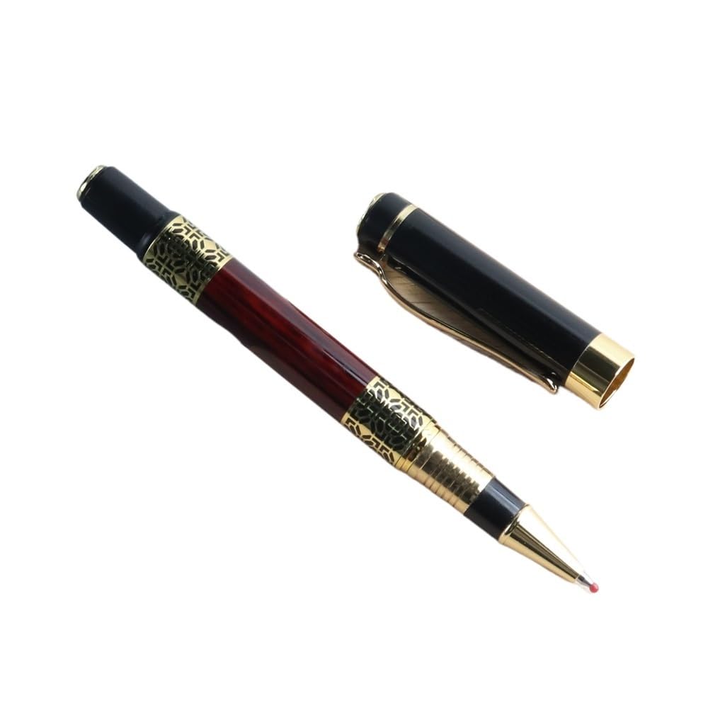 PURYN Gelschreiber, Metallroller, chinesischer klassischer Stil, Kalligraphie, Schreiben, Unterschrift, Geschenk, Stift, Studenten, Schreibwaren, Büro (1 roter Stift, blau)