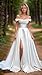 ALFEICE Strapless Prom Dress with Slit 2025 Corset Long Satin Ball Gowns with Pockets for Women Dress Formal Evening Gowns Silver 08