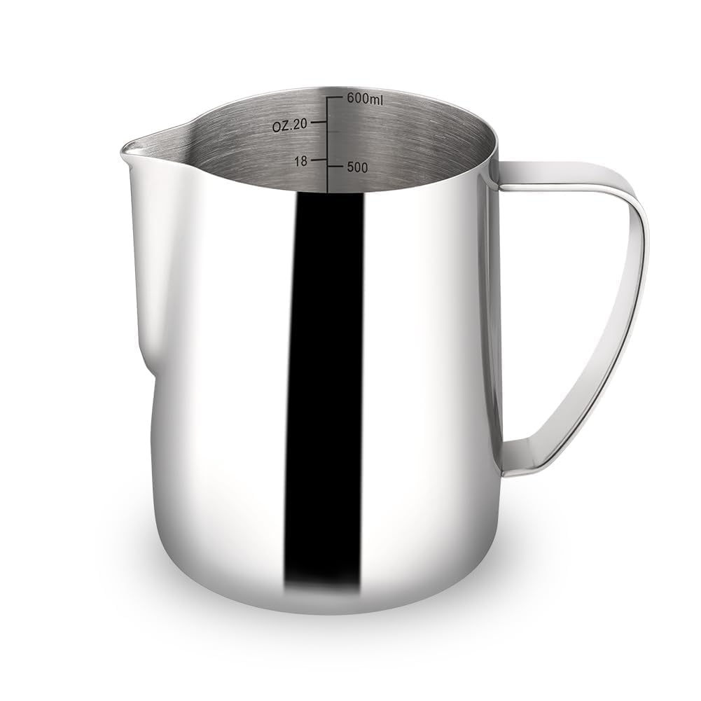 Dzbanek do spieniania mleka 350 ml/600 ml/(340.2 g/567.0 g), dzbanek do espresso ze stali nierdzewnej do cappuccino, latte art, dzbanek na mleko, kubek do spieniania kawy