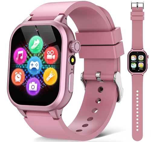 Semloo Kids Smart Watches for Girls Boys Toys Ages 4-12 with 30+ Games Video Recorder Music Alarm Clock Learning Card HD Touchscreen 4 5 6 7 8 Year Olds Birthday Gift